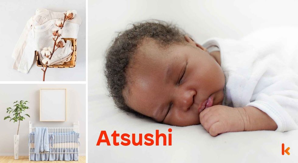 Baby name Atsushi - cute baby, clothes, crib, accessories and toys.