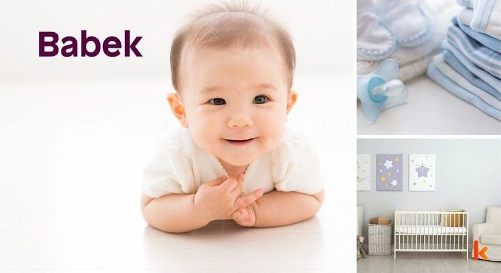 Baby name Babek - cute baby, clothes, crib, accessories and toys.