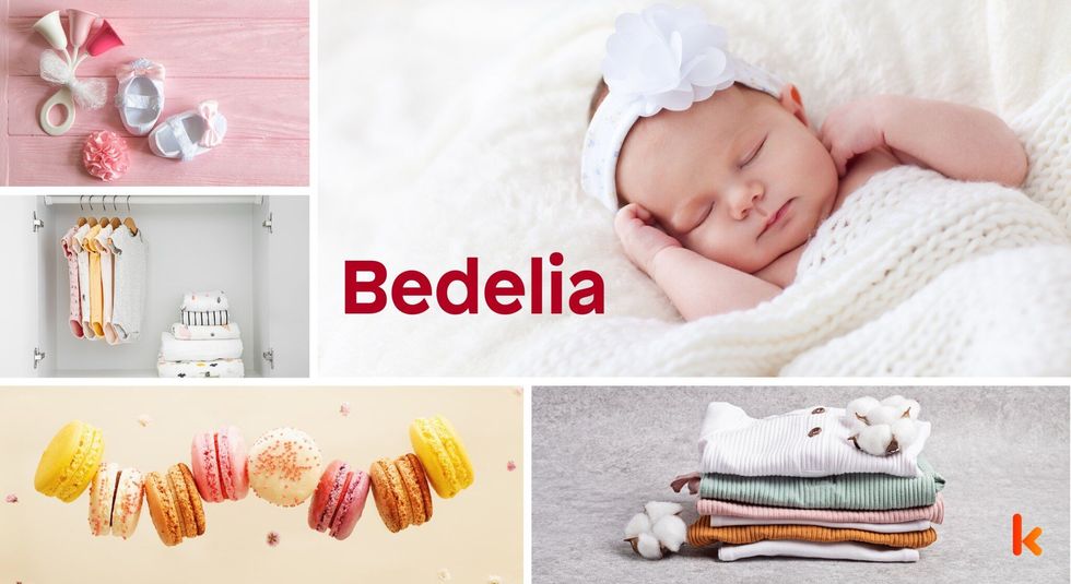 Baby name Badelia - Cute baby, macarons, clothes, toy, baby booties