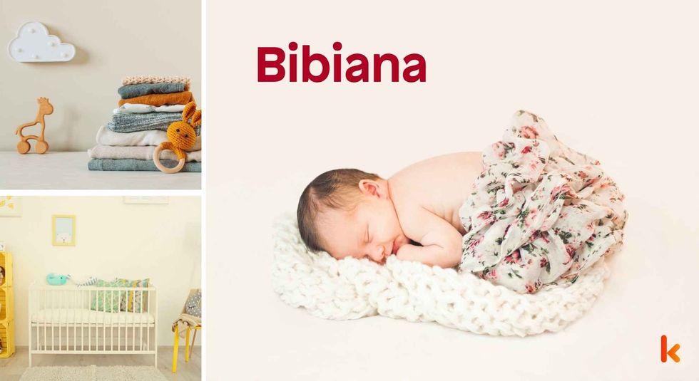 Baby name Bibiana - cute baby, clothes, crib, accessories and toys.