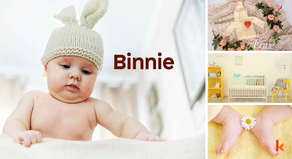 Baby name Binnie - cute baby, baby crib, baby feet & baby clothes
