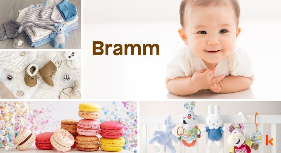 Baby name bramm - cute baby, macarons, toys, clothes, teether