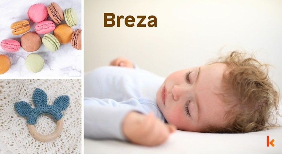 Baby name Breza- cute baby, macarons, teether