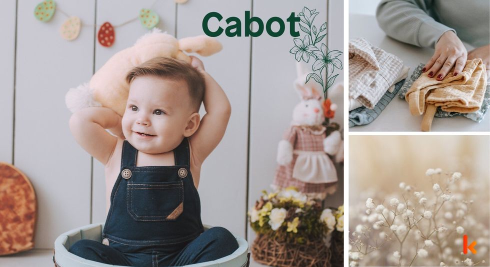 Baby name Cabot - cute baby, clothes & flowers.
