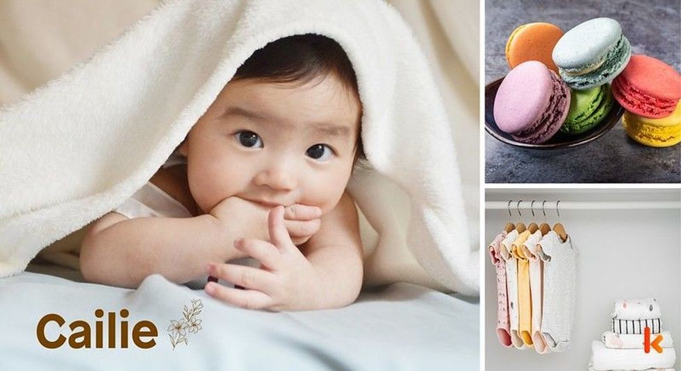 Baby name cailie - cute baby, macarons, clothes