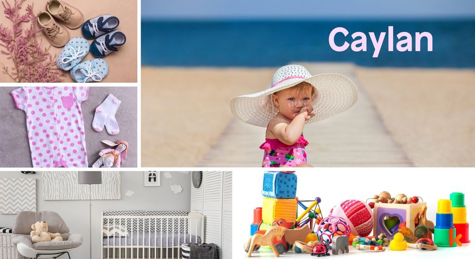 Baby name Caylan - cute baby, toys, crib, clothes, shoes