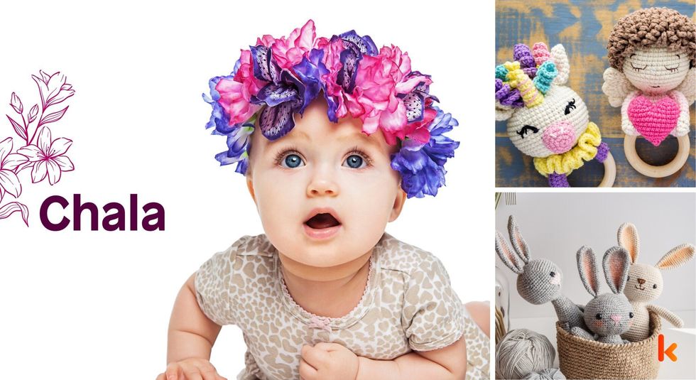 Baby name chala - cute baby, flowers & toys.