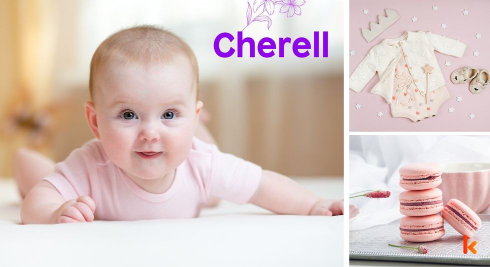 Baby Name Cherell - cute baby, macarons, baby clothes.