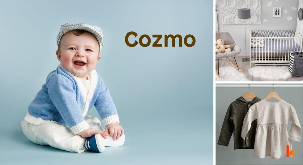 Baby name Cozmo - cute baby, clothes, crib, accessories and toys.
