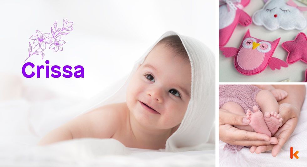 Baby Name Crissa - cute baby, baby foot in hand, baby toy.