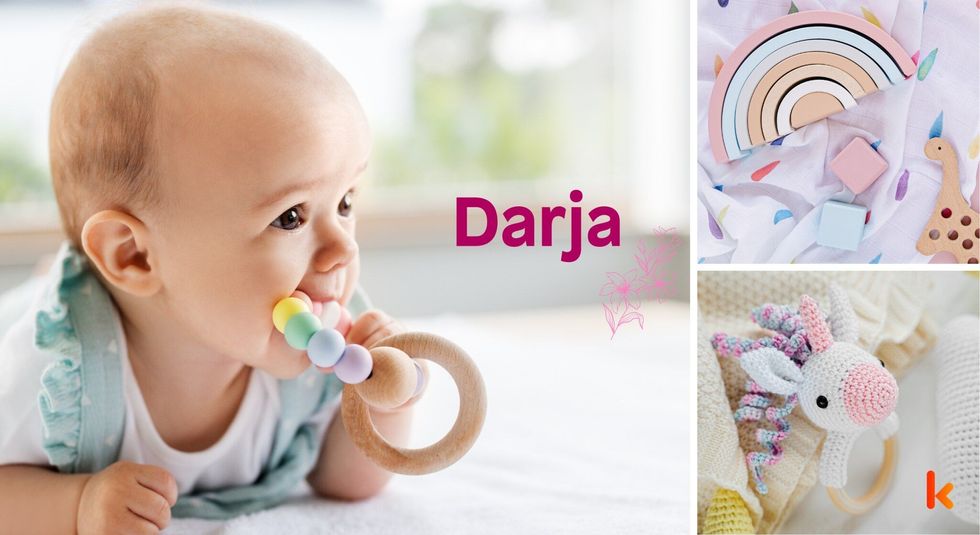 Baby name darja - cute baby, rainbow & unicorn toys.