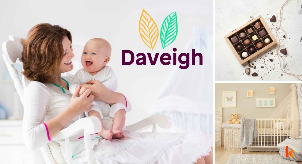 Baby name Daveigh - Cute baby, chocolates, parent & baby room.