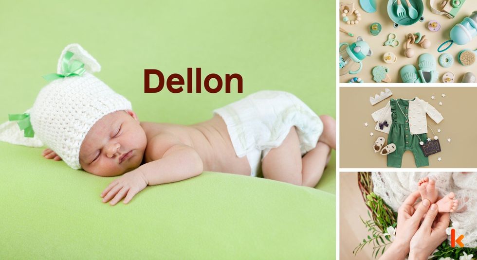 Baby name Dellon - cute baby, baby clothes, baby shoes, flowers & baby feet
