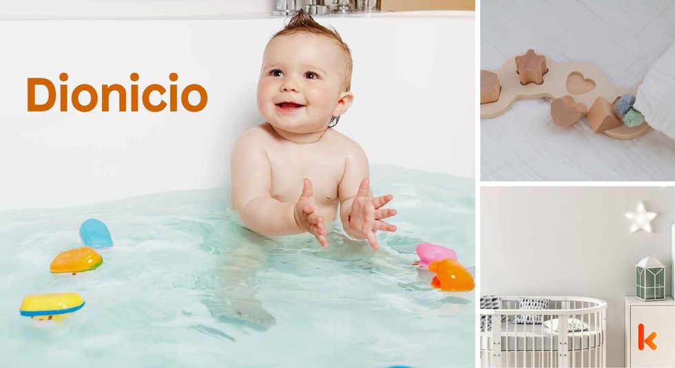 Baby name Dionicio - cute baby, crib, toys