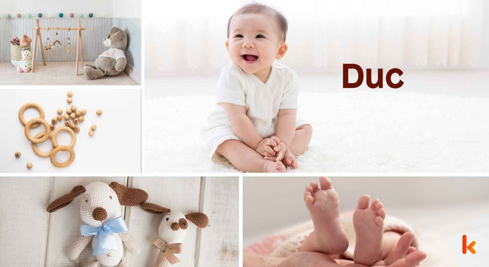 Baby name Duc - Cute baby, feet, toys, teethers, room.
