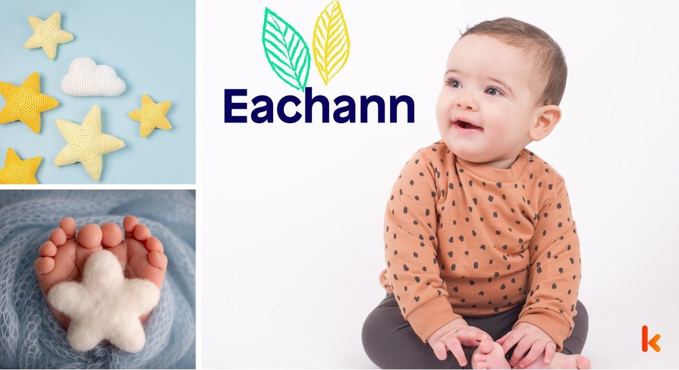 Baby name eachann - star cushion & toys