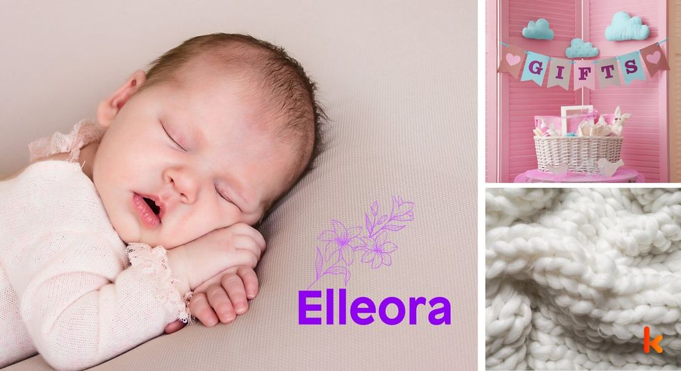 Baby Name Elleora - cute baby, baby gift basket, Crochet.