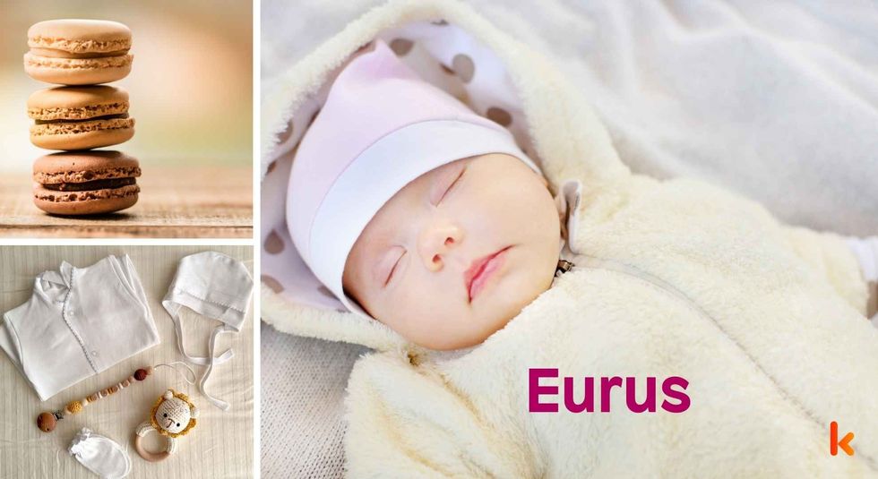 Baby name Eurus - cute baby, macarons and clothes