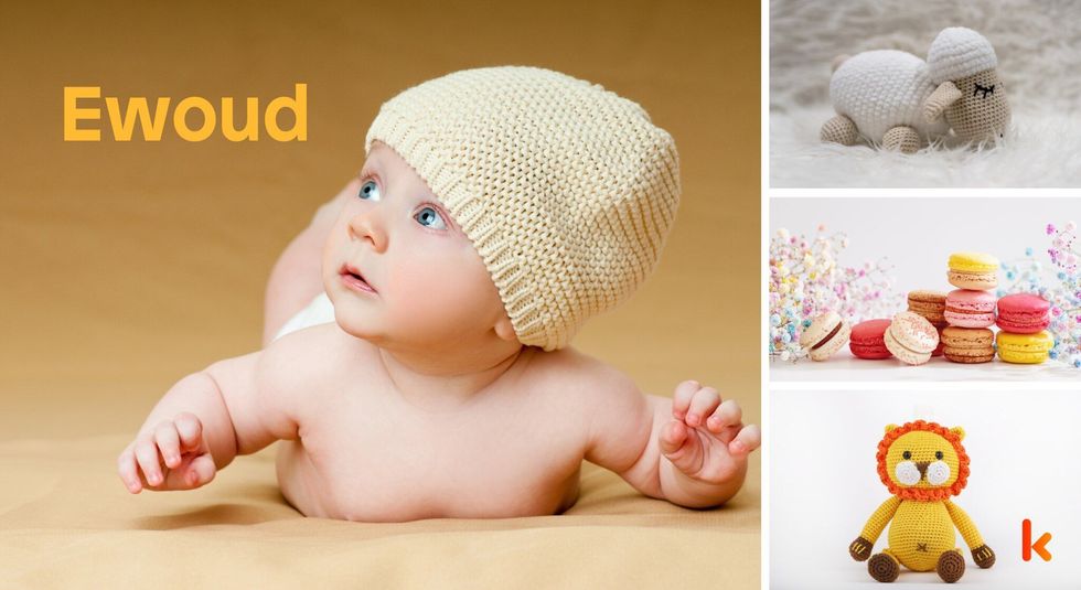 Baby name ewoud -cute baby, macarons & crochet toys.