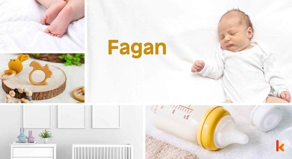 Baby Name Fagan - cute baby, baby foot, teether, clothes, crib.