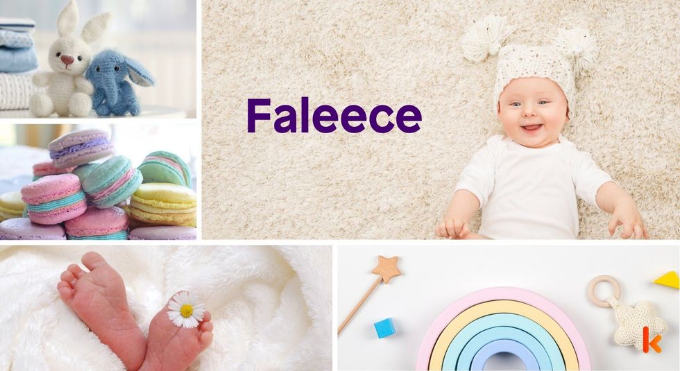 Baby name faleece - cute baby, macarons & toys.