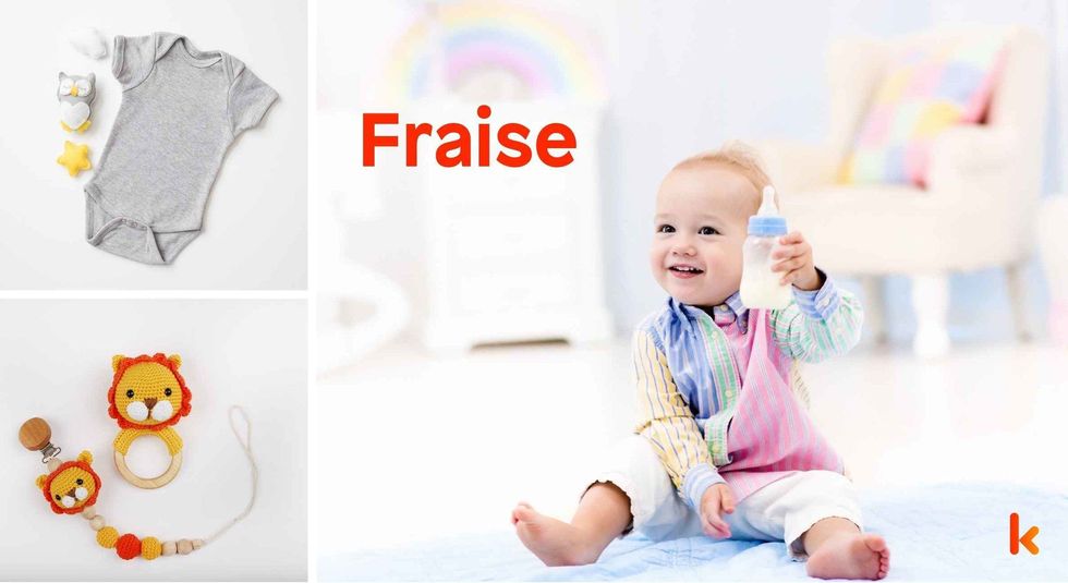 Baby name Fraise - cute baby, clothes, teether