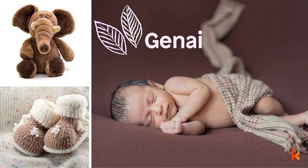 Baby Name Genai - cute baby, flowers, shoes and toys.