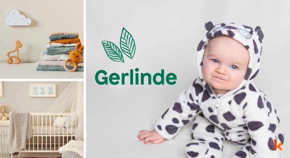 Baby name Gerlinde - cute baby, clothes, crib, accessories and toys.