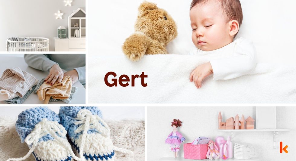 Baby Name Gert- cute baby, crib, clothes, accessories, booties.