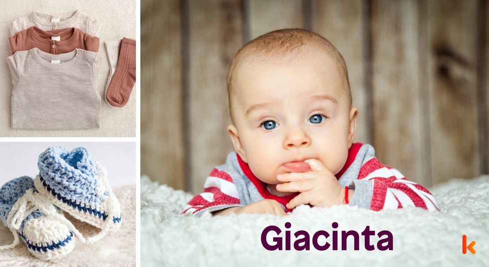 Baby Name Giacinta- cute baby, booties, clothes.