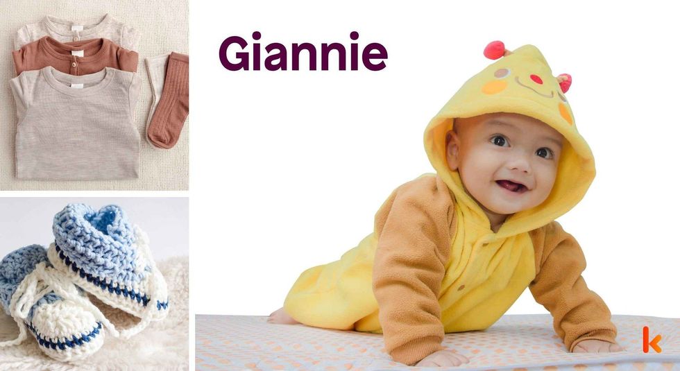 Baby Name Giannie- cute baby, booties, clothes.