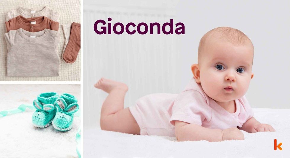 Baby Name Gioconda- cute baby, booties, clothes.