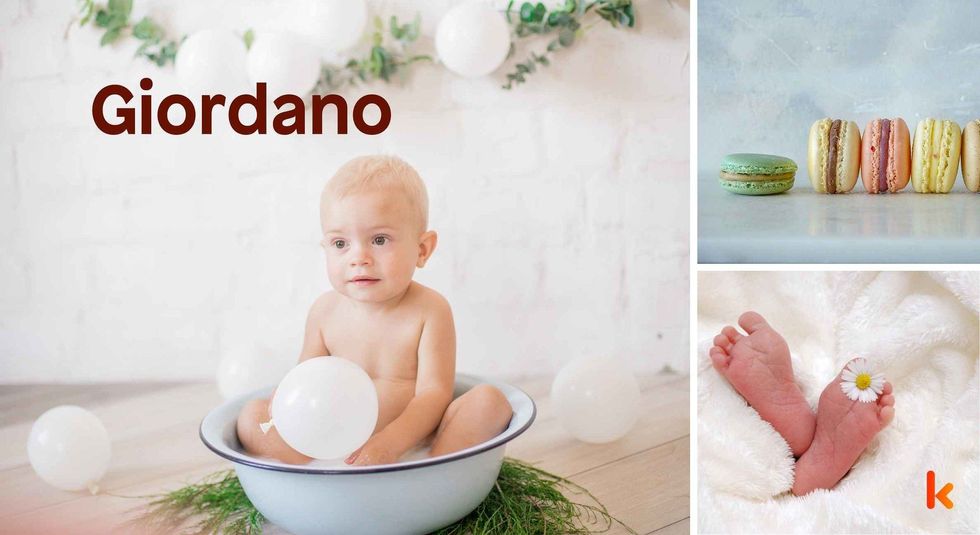 Baby Name Giordano- cute baby, macarons, baby feet