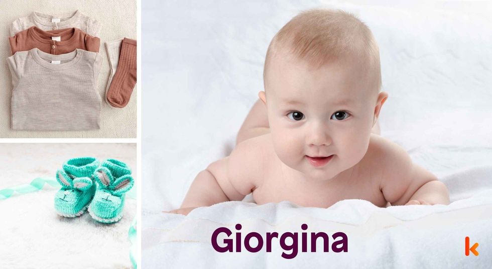 Baby Name Giorgina- cute baby, booties, clothes