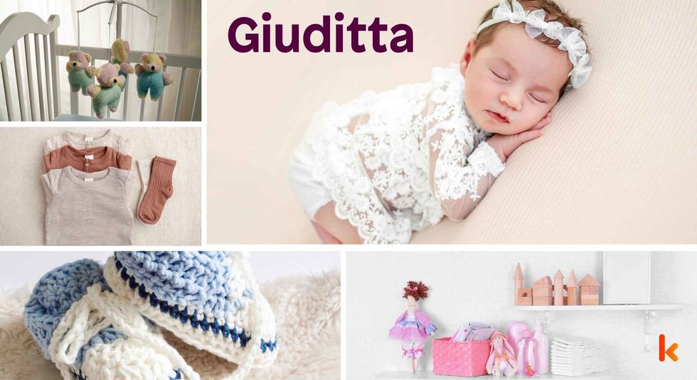 Baby Name Giuditta- cute baby, crib, clothes, accessories, booties