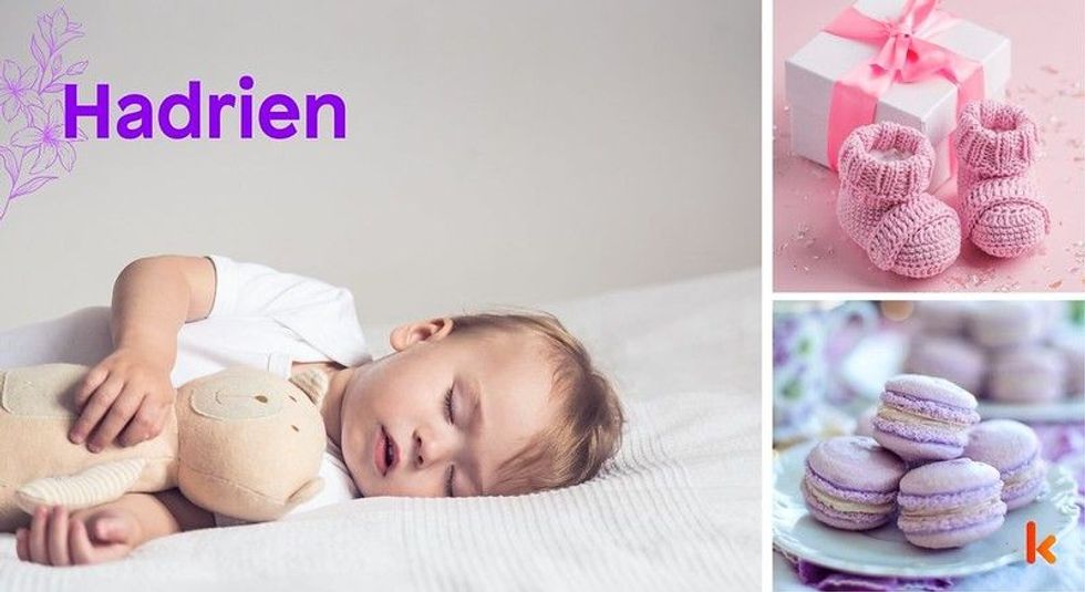 Baby name hadrien - purple cookies & booties