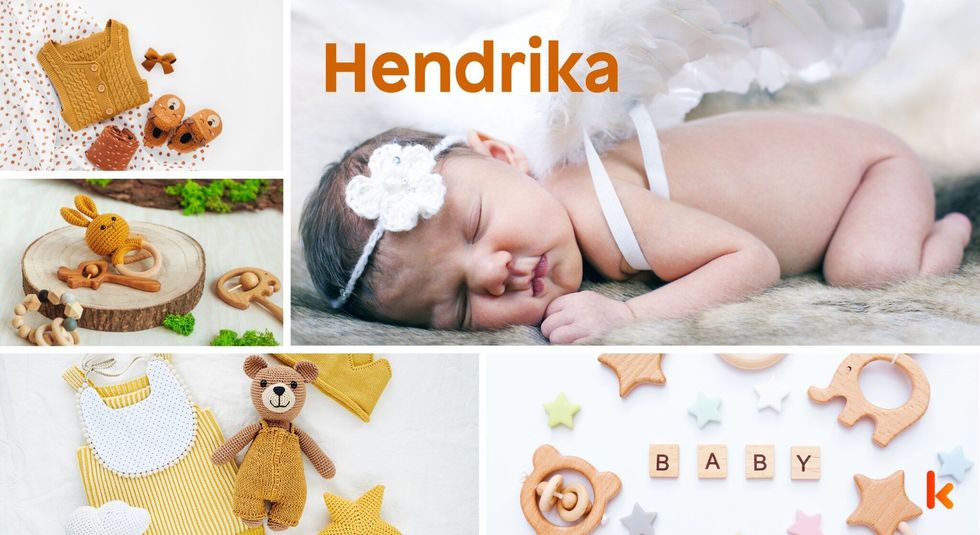 Baby name hendrika - baby clothes with soft toys & teethers