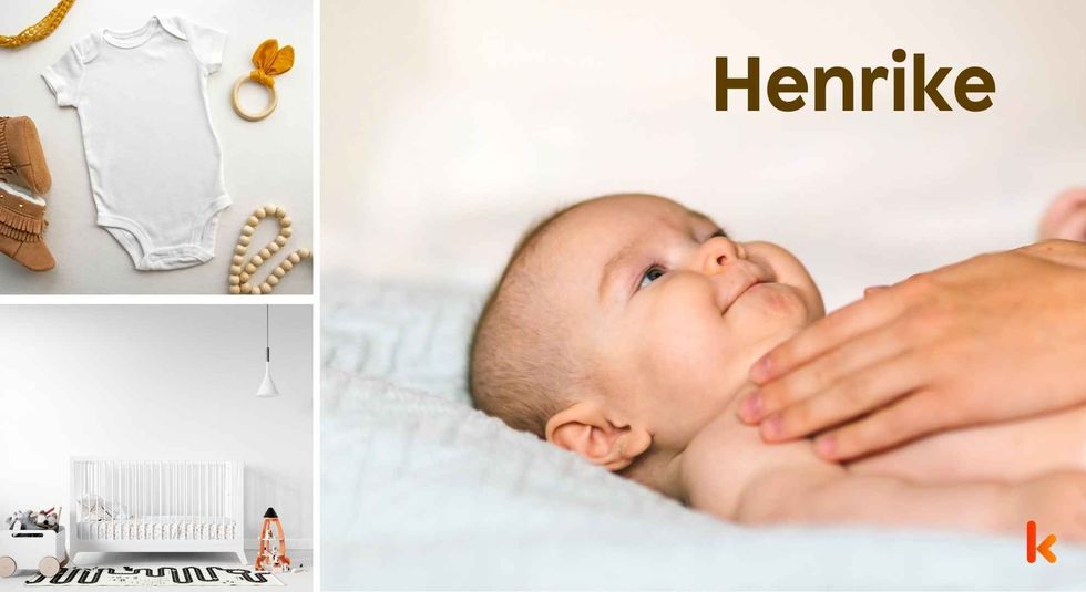 Baby name Henrike - cute baby, clothes, crib, accessories and toys.