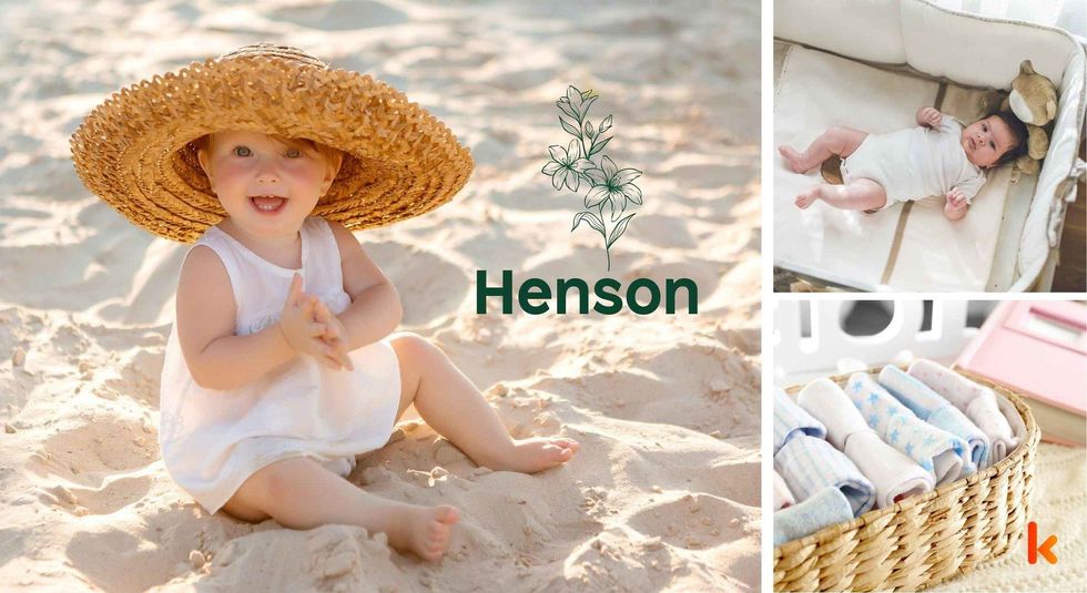 Baby name Henson - cute baby, baby crib & clothes