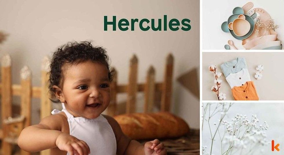 Baby Name Hercules - cute baby, bibs, baby clothes & flowers.
