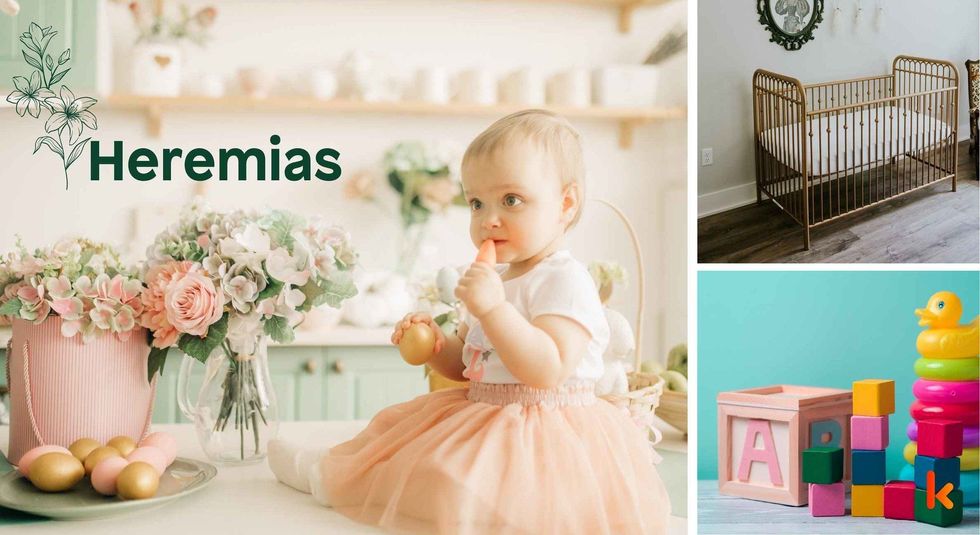 Baby name Heremias - cute baby, baby crib & toys