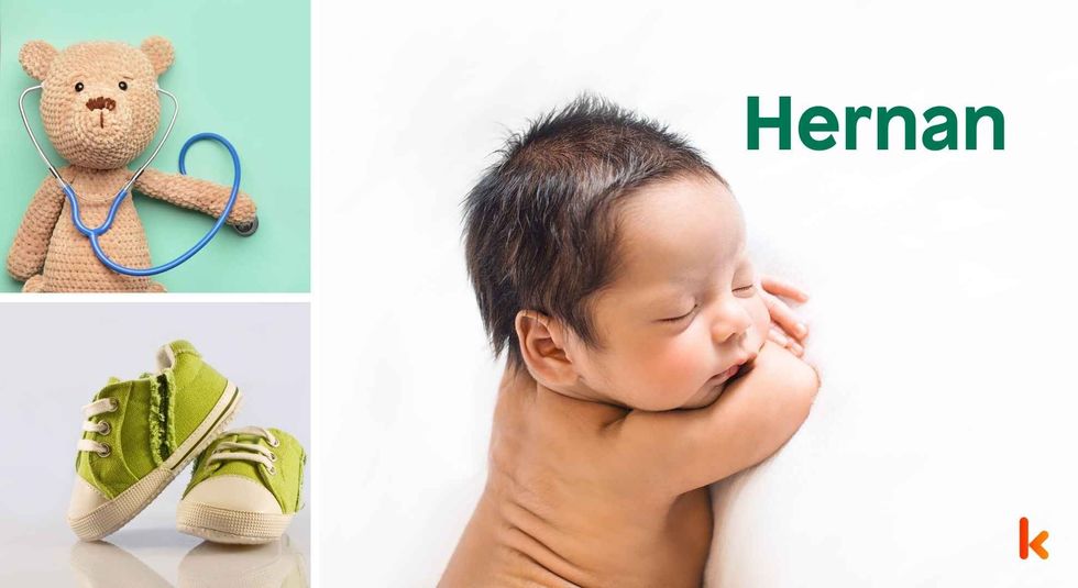 Baby Name Hernan- cute baby, shoes and toys.