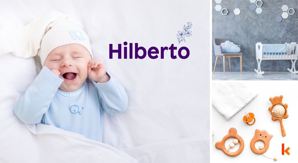 Baby name hilberto - cute baby, crib, teether, toy