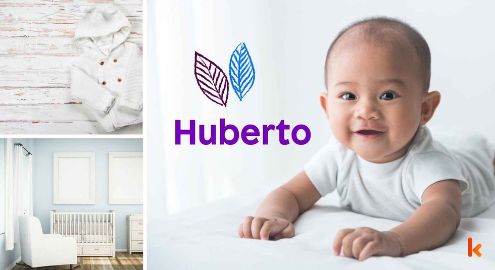 Baby name Huberto - cute baby, clothes, crib, accessories and toys.