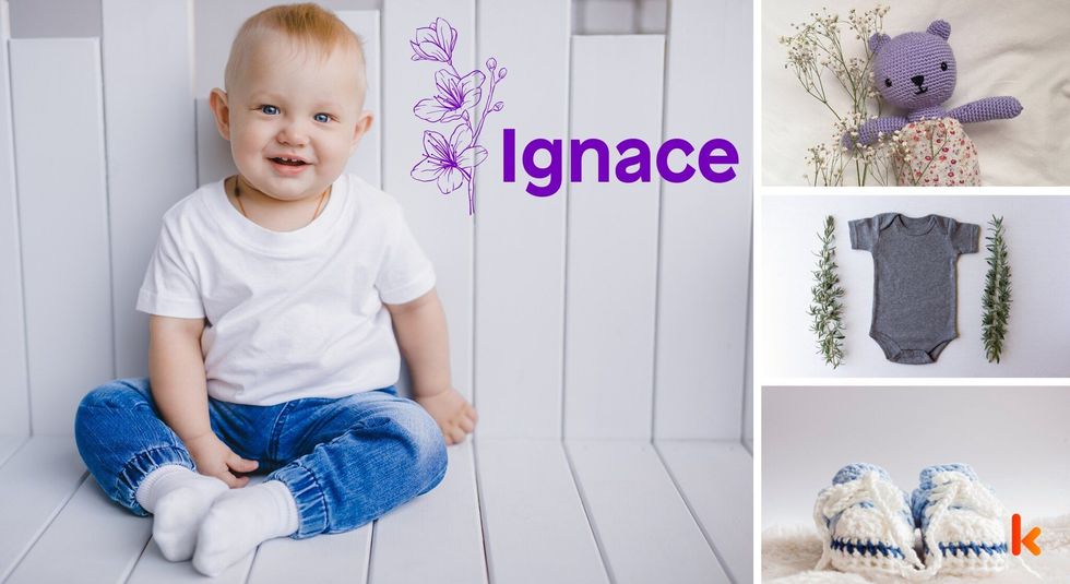 Baby name Ignace - cute baby, crochets, clothes, booties