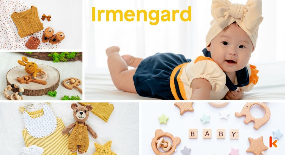 Baby name irja - baby clothes, teddy, knitted soft toy, booties & teethers