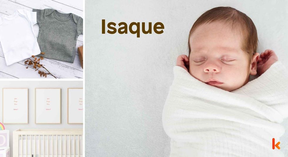 Baby name Isaque - cute baby, clothes, crib, accessories and toys.
