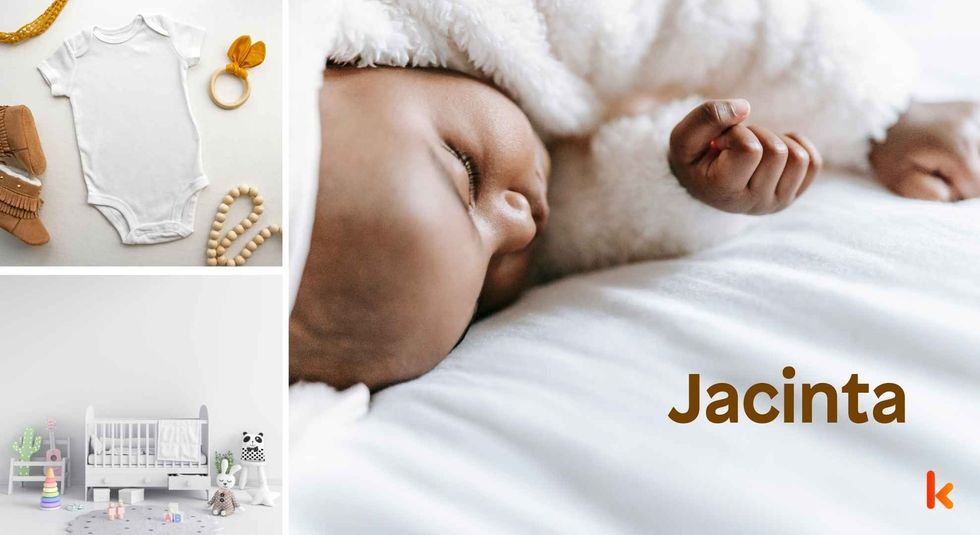 Baby name Jacinta - cute baby, clothes, crib, accessories and toys.