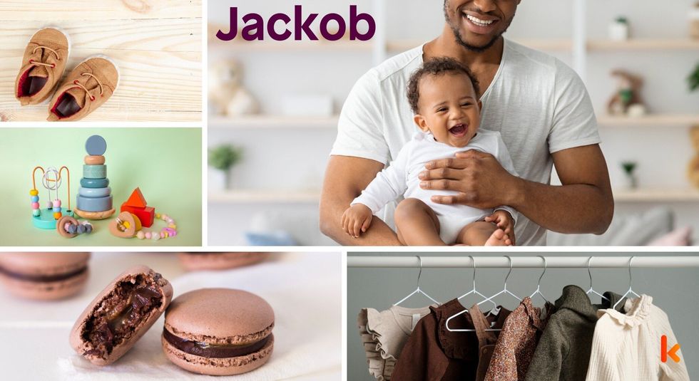 Baby name Jackob - cute baby, shoes, toys, macarons & clothes
