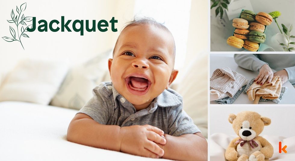 Baby name Jackquet - cute baby, macarons, clothes & toys